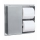 Bobrick B-386 Partition-Mounted Multi-Roll Toilet Tissue Dispenser (Serves 2 Compartments)