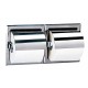 Bobrick 600 6999 Series 699 2 Roll Recessed Toilet Tissue Dispensers with Stainless Steel Hoods
