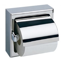 Bobrick B-6699 Surface-Mounted Toilet Tissue Dispenser with Hood for Single Roll
