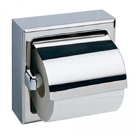 Bobrick B-6699 6699 Surface-Mounted Toilet Tissue Dispenser with Hood for Single Roll