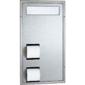 Bobrick B-3471 ClassicSeries Partition Mounted Seat-Cover Dispenser and Toilet Tissue Dispenser