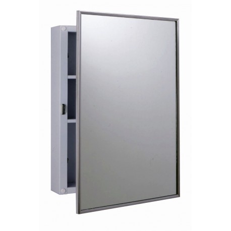 Bobrick B-297 Surface-Mounted Medicine Cabinet, Finish-White Enamel
