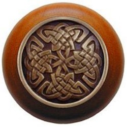 Notting Hill NHW-757 Celtic Isles Wood Knob 1-1/2 diameter