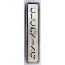 Notting Hill NHP-351 Engraved CLEANING (Vertical) Pull 4 x 7/8