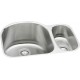 Elkay ELUH272010RDBG Harmony (Lustertone) Stainless Steel Double Bowl Undermount Sink Kit
