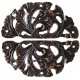 Notting Hill NHH-902 Florid Leaves (sold in pairs) Hinge Plate Set 1-1/4 w x 2-1/2 h