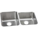 Elkay ELUH3120R Gourmet (Lustertone) Stainless Steel Double Bowl Undermount Sink