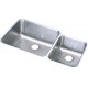 Elkay ELUH3520RDBG Gourmet (Lustertone) Stainless Steel Double Bowl Undermount Sink Kit