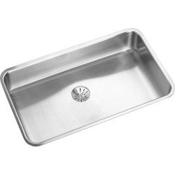 Elkay ELUHAD281645PD Gourmet (Lustertone) Stainless Steel Single Bowl Undermount Sink Kit