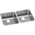 Elkay ELUHAD311855 Gourmet (Lustertone) Stainless Steel Double Bowl Undermount Sink