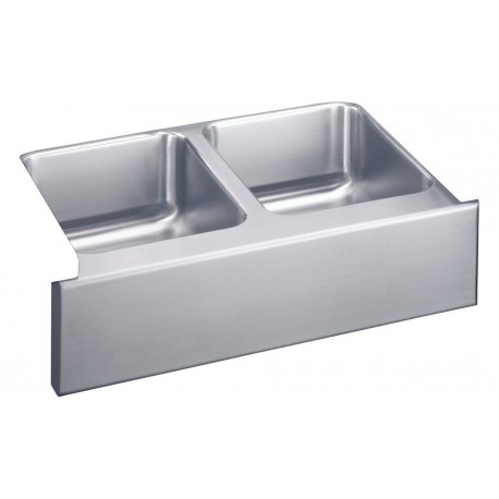 Elkay Eluhf3320dbg Gourmet Lustertone Stainless Steel Double Bowl Apron Front Undermount Sink Kit