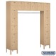Salsbury 66016 12" Wide Six Tier Box Style Bridge Standard Metal Locker - 16 Box - 18 Inches Deep
