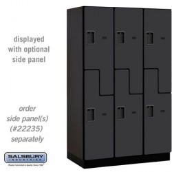 Salsbury Extra Wide Designer Wood Locker - Double Tier "S" Style - 3 Wide