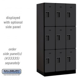 Salsbury 3336 12" Wide Triple Tier Designer Wood Locker - Triple Tier - 3 Wide - 6 Feet High