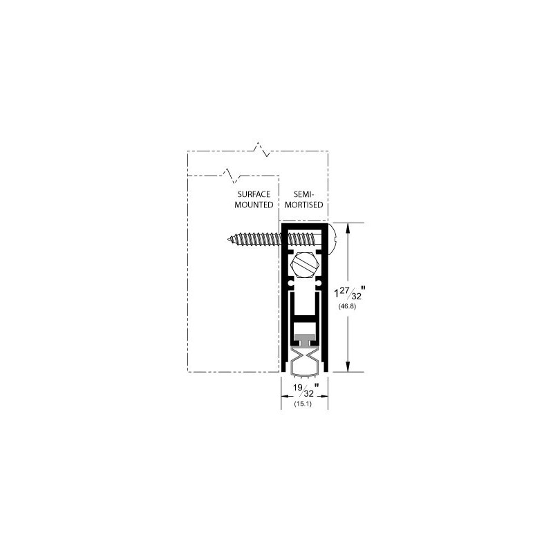 Pemko 4131 Surface Applied or SemiMortise Automatic Door Bottom
