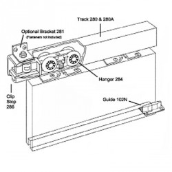 Pemko H1100A Aluminum Track System, Finish-Mill Finish Aluminum