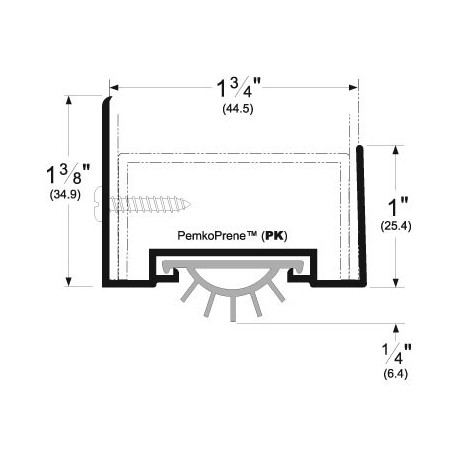 Pemko 222 U-Shaped Door Shoe for Hollow Metal Door