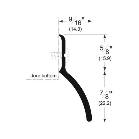 Pemko 345APK-72 Surface Plate Door Bottom Sweep w/ Rain Drip