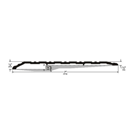 Pemko 2727 Offset Saddle Threshold, 7" W x 1/2" H