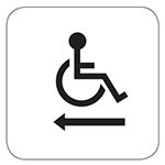Wheelchair Symbol w/ Left Arrow