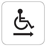Wheelchair Symbol w/ Right Arrow