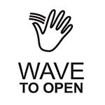 Hand Wave Symbol / WAVE TO OPEN