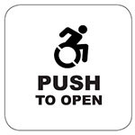 Wheelchair Symbol (Active) / PUSH TO OPEN